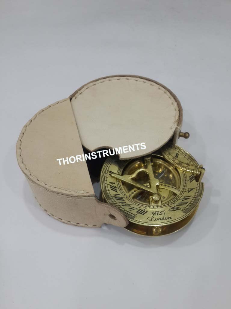 Brass Sundial Compass 3" Nautical Gift Rustic Vintage Home Decor