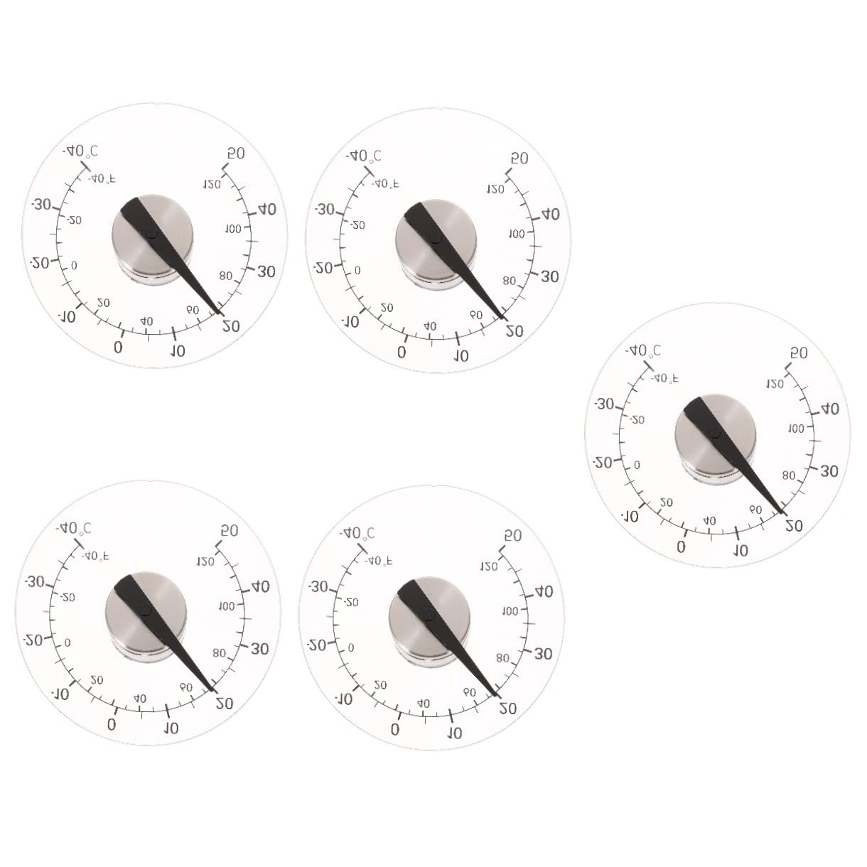 Yardwe 5 Unidades De Medidor De Temperatura De Dial Barómetros Para Exteriores Para El Hogar Medidor De Temperatura Pegatina Termómetro Autoadhesivo Medidor De Temperatura Panel De