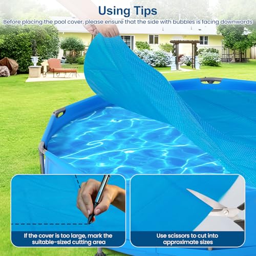 Cobertor solar redondo para piscina, 12 mil, 12 pies miniatura 5