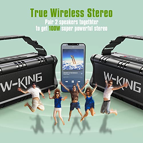 90W PICCO Cassa Bluetooth Potente, Altoparlante Potente Bluetooth Portatile, 50W Potenti Super Bass Loud, 40 Ore di, Impermeabile IPX6, Powerbank, EQ, TF, AUX, Esterno, Feste, Spiaggia, Garage - Casse per PC - Immagine 4