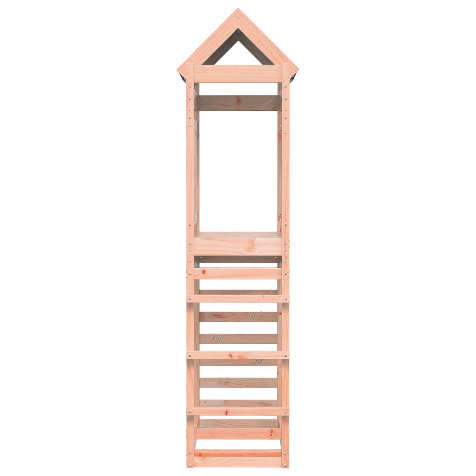 Spielturm für Garten aus massivem Douglasienholz 85 x 52,5 x 239 cm, Kletterturm mit Zubehörset für Kinder, Spielplatz für Außenbereich