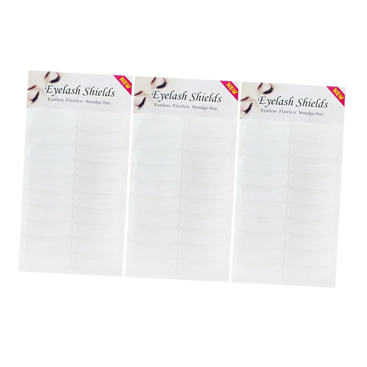 Beavorty Eye Pads Lash Extensions 3 Pack Thin Eyelash Stickers Under Eye Stickers Set for Women