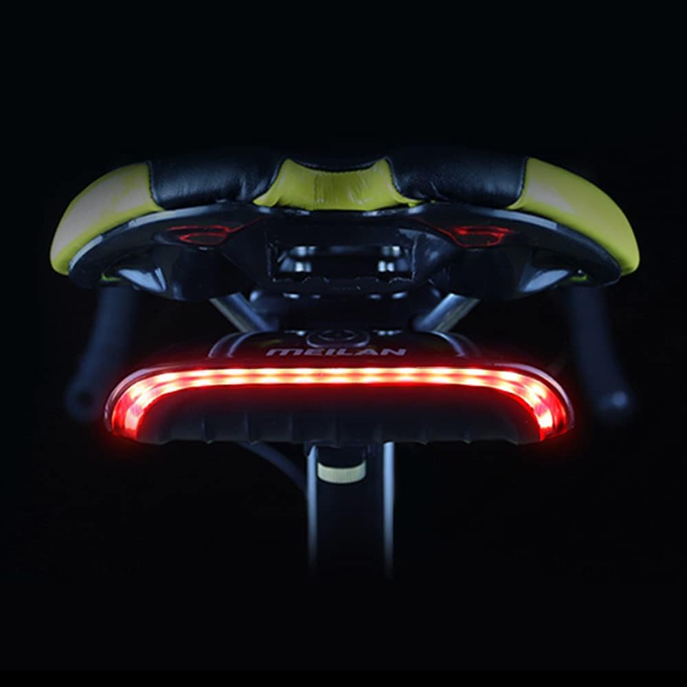 MEILAN X3 Cute Eye Smart Bike Tail Light Turn Signals Automatic Brake Light Ground Warning Line Bluetooth BLE4.0 Wireless Remote Control Rear Light Type-C USB Rechargeable Safety Light IPX6 Waterproof