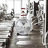 COSTWAY 24 Inch Large Industrial Drum Fan, 3-Speed High-Velocity Floor Fan with Built-in Wheels & Handle, Metal Air Circulator Cooling Fan for Home Commercial Warehouse Workshop (Silver) - Image 8