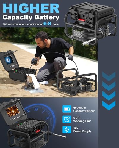 Anysun SY5100DJKABTX-50M-5C-BK Self-Leveling Sewer Camera thumb #5