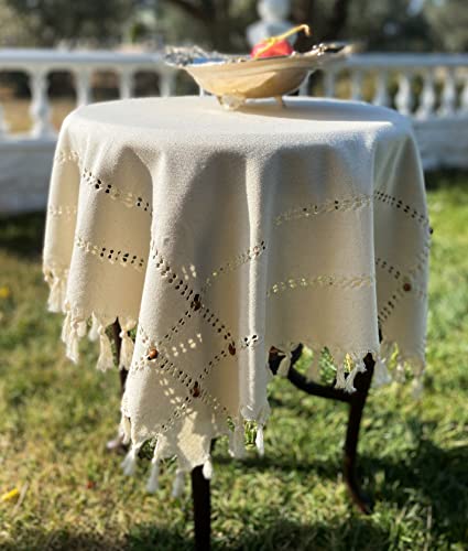 Secret Sea Collection 14197167 Modern Traditional Handmade Small Size Tablecloth thumb #2