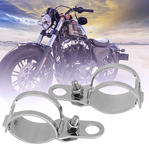 Yctze erhalter Motorrad Vorne - erhalter Chrom Motorrad 2Pcs Motorrad er terung Fit Für 30-45Mm Gabel Scooter (Silber)