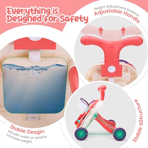 Cute Stone CS-SHHXBC Baby Walker For Boys Girls, 2 In 1 Sit-To-Stand Learning Walker And Activity Center, Baby Walking Toy, Early Learning Push Toy Gift thumb #6