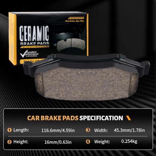 SUPLABEL D1274 Rear Ceramic Brake Pads