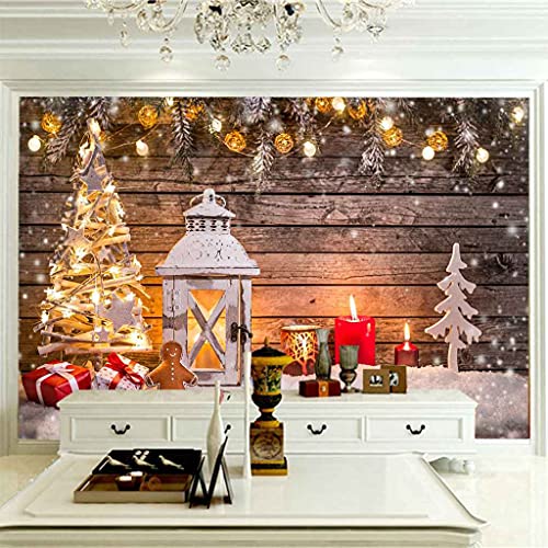 Papier peint auto-adhésif canevas effet 3D déco de Noël