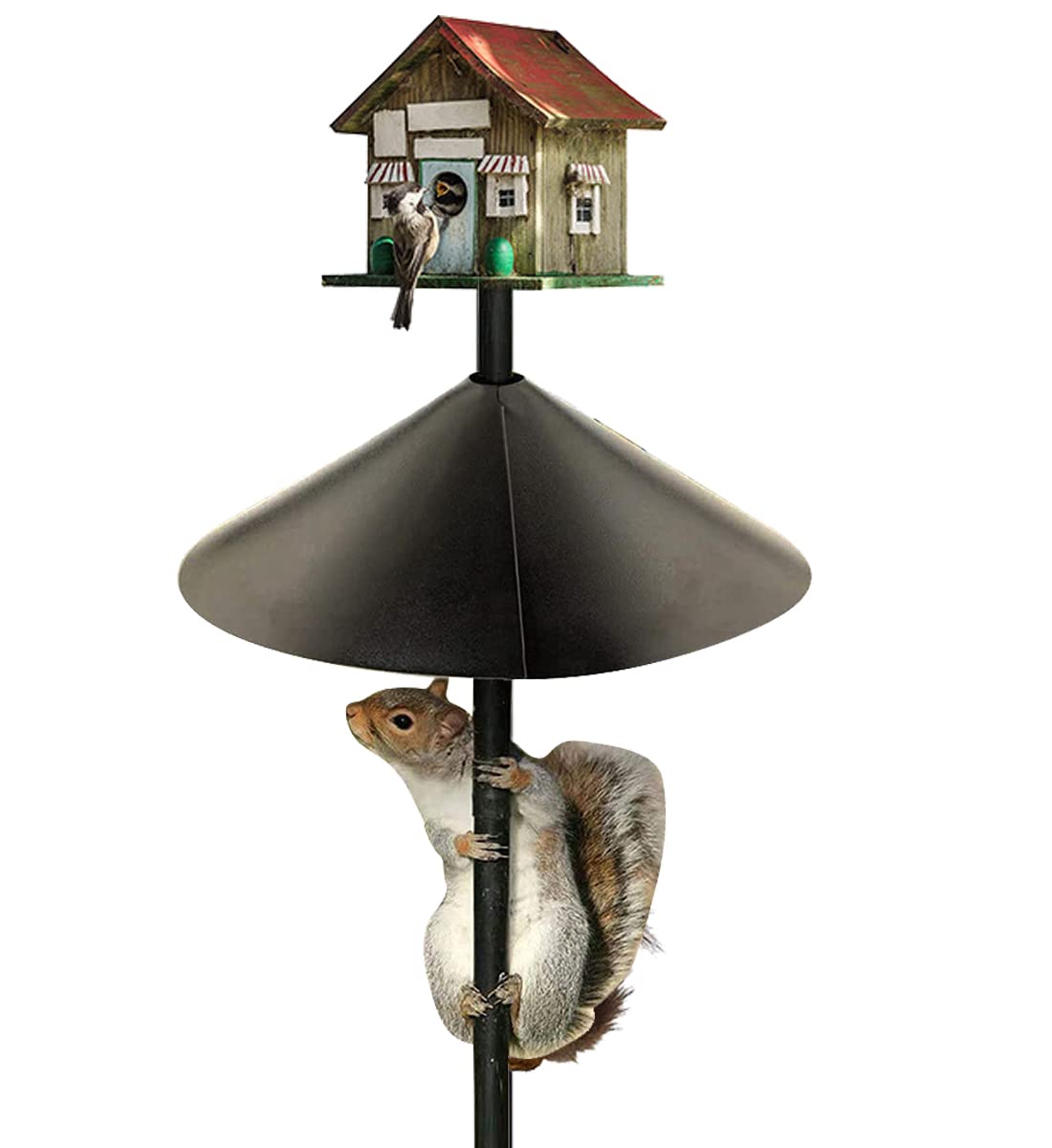 Buy Squirrel Baffle for Bird Feeder Rod, wrapAround Squirrel Baffle to