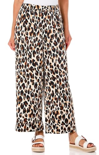 Nine West Womens Wide Leg Leopard Print Pants