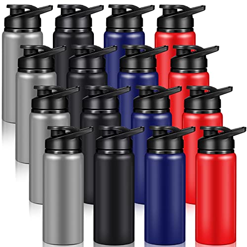 Gourde aluminium réutilisable 591 ml: lot de 16 bouteilles d'eau légères de randonnée