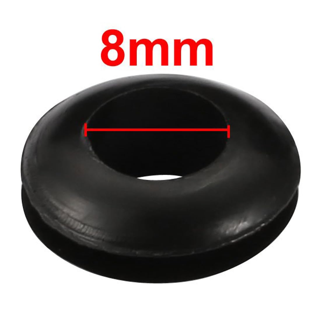 TOP-VIGOR 68Pcs Black Rubber Grommets 8mm Cable Wire Protector Rings Electrical Hole Gaskets for Conductor Wiring Cables and Plugs - Image 2