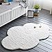 YYATT Blanc Nuage Topper Matelas,Peluche Chambre Enfant bébé Tapis Rampant Doux Shaggy Bébé Tapis de Jeu Moderne Tapis pour Les Enfants Jouer Décorer la Maison-Blanc 95x150cm(37x59inch)