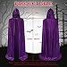 AOOWU Mittelalter Umhang Kapuzenumhang, Herren Damen Halloween Umhang mit Kapuze, Lila Umhang, Umhang kostüm Cape Satin Erwachsene, Umhang Kostüm Mantel für Halloween Weihnachten Karneval Kostüm