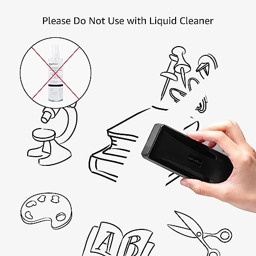 Image of Amazon Basics Dry-Erase Whiteboard Erasers with Soft Pile, for School, Office, Home, and Classroom, Black, 16-Pack