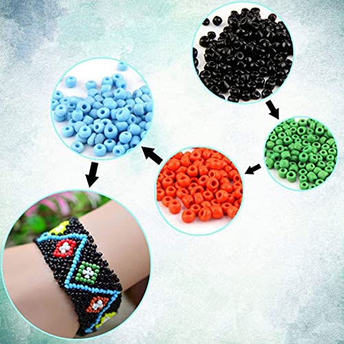 Huhebne MiçAngas de Vidro de 2 Mm 24 Cores no Cerca de 20.000 PeçAs, Kit de MiçAngas Pequenas Agulha