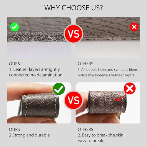 Image of 4 Buckles Purse Strap Replacement Compatible with Longchamp S /M Bag, Anti-Slip Leather Bag Straps Conversion Kit, Handbags Crossbody Shoulder Strap Adjustable for Women(Earth Gray)