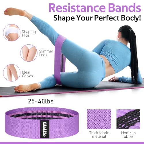 Image of WALITO 8Pcs Barbell Pad Set for Hip Thrust - Squat Pad,Gym Accessories for Women with Bar Bad,Bench Press, with Gym Ankle Straps,Resistance Bands for Working Out,Lifting Strap,Carry Bag