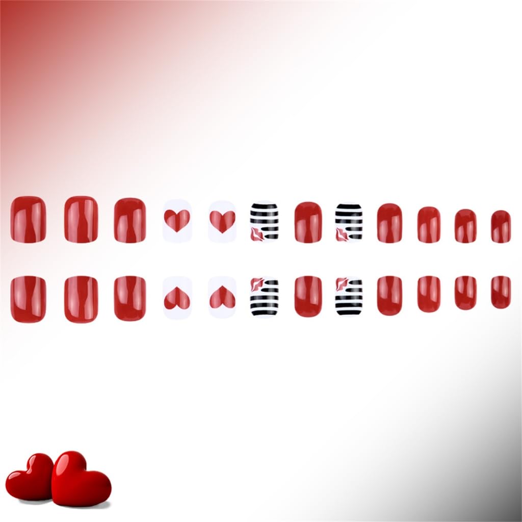 Square Nails Tips Fake Nails Glues On Nails Stick On Nails Artificial False Nails for Womens and