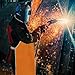 QWORK Leather Welding Apron & Sleeves & Fireproof Shoe Leg Cover, Heat Flame Resistant, Work Apron with Tool Pockets, Welding Safety Boot Covers