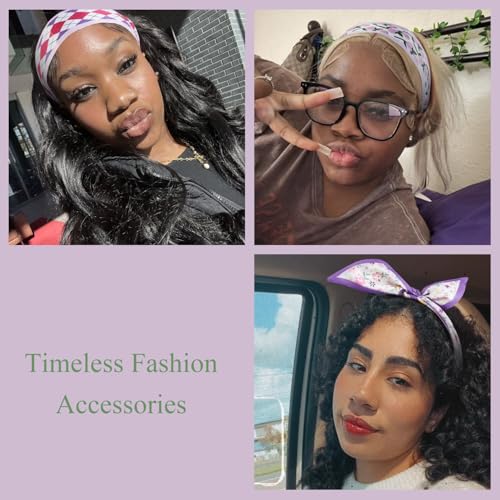 6Pcs Hair Scarf for Women, Satin Purse Scarf Multifunctional Bag Scarves Fashion Scarves4