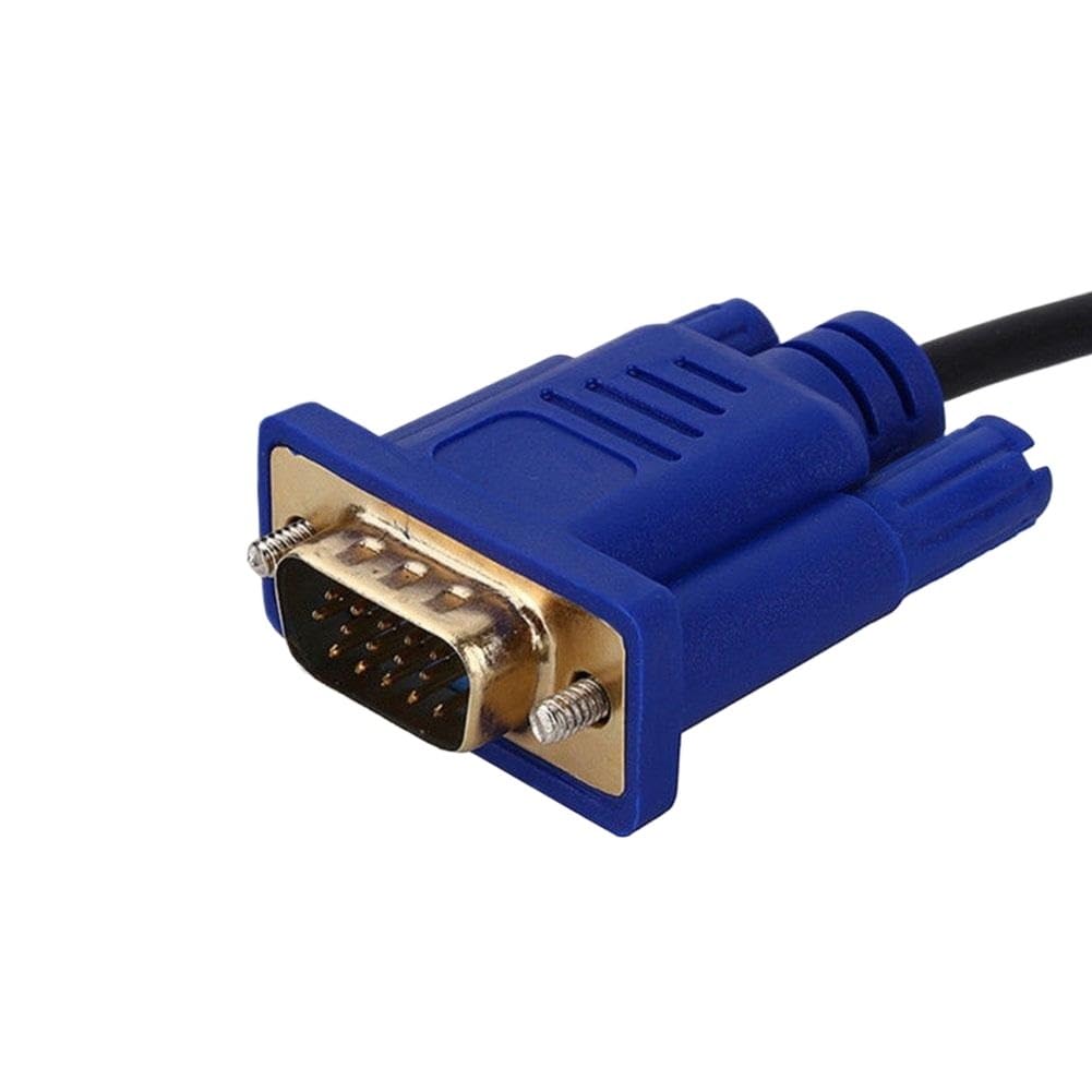 Kabel kompatybilny z HDMI 1,8 m do VGA 1080P HD z adapterem audio, kabel HDMI kompatybilny z kablem VGA