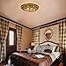 ARTZONE Tiffany Ceiling Light, 3-Light 16 Inch Stained Glass Flush Mount for Bedroom, Dining, Living Room, Entryway, Foyer