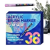 Acryl-Marker, Pinselspitze, mehrfarbig, weiches Schreibzubehör, Pinselstifte, für Erwachsene,...