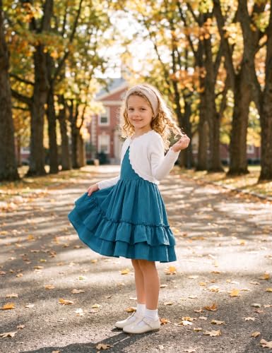 Image of Arshiner Girls Cami Summer Dress Boho Sleeveless Casual Sundress with Pockets for 4-12 Y