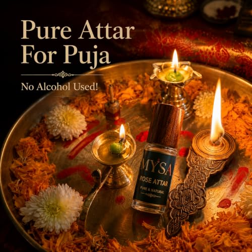 Image of Certified Natural Gulab Ittar | 100% Pure & Natural Rose Attar Perfume Oil | Alcohol-Free, Skin-Friendly, Long Lasting Floral Fragrance for Men & Women | Aromatherapy & Therapeutic Benefits | Made in India | 3ml