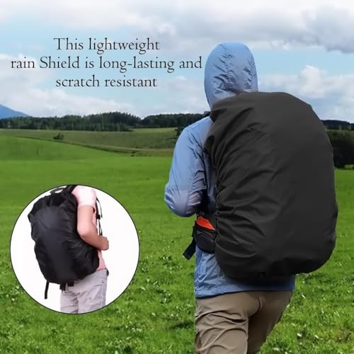Image of Waterproof Backpack Rain Cover with Adjustable Anti Slip Buckle Strap & Sliver Coating Reinforced Inner Layer for Camping, Hiking, Traveling, Hunting