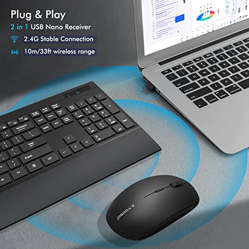 Wireless-Keyboard-and-Mouse-Combo-E-YOOSO-Full-Sized-24GHz-Lag-Free-Wireless-Keyboard-with-Palm-Rest-7-Independent-Shortcuts-3-DPI-Silent-Mouse-for-PCComputerLaptopDesktopWindowsMac