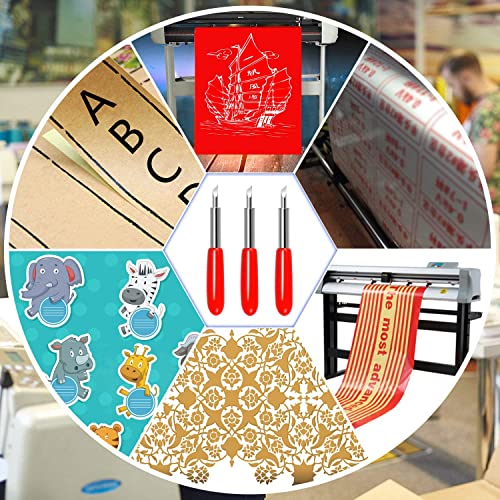 Gebildet 30Stück 45° Ersatzklingen für Explore Air, Maker 3, Explore Air 3, Maker, Explore Air 2, Expression für Vinyl-Schneidemaschinen (Rote Kappe)