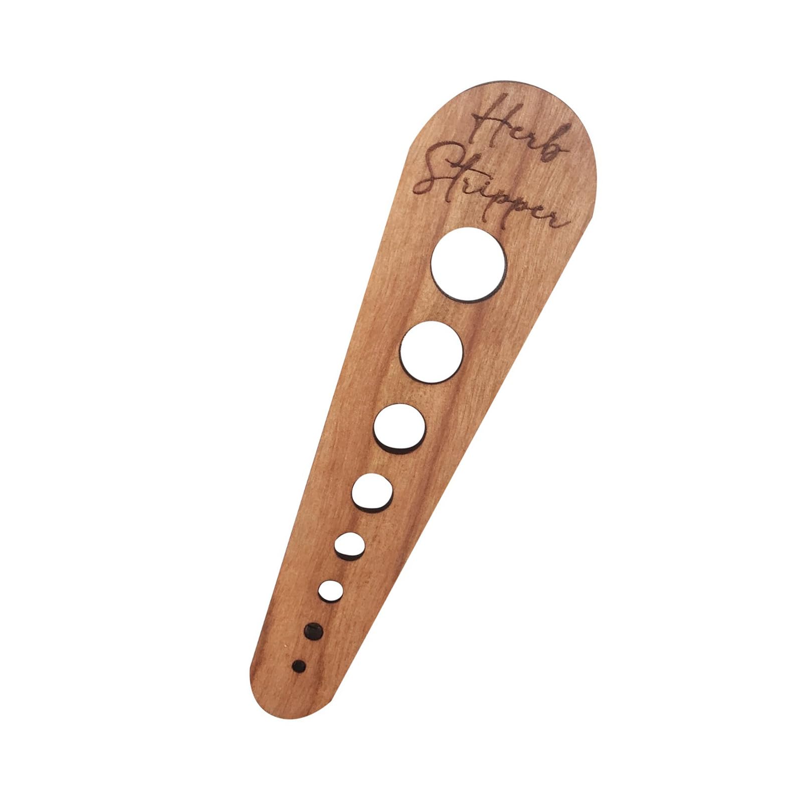 Kaeltsyn Porous Design Wooden Leaves Tool with Comfortable Ergonomic Handle Efficient Removal Device for Green Vegetables Wooden Vegetable Leaves Remover