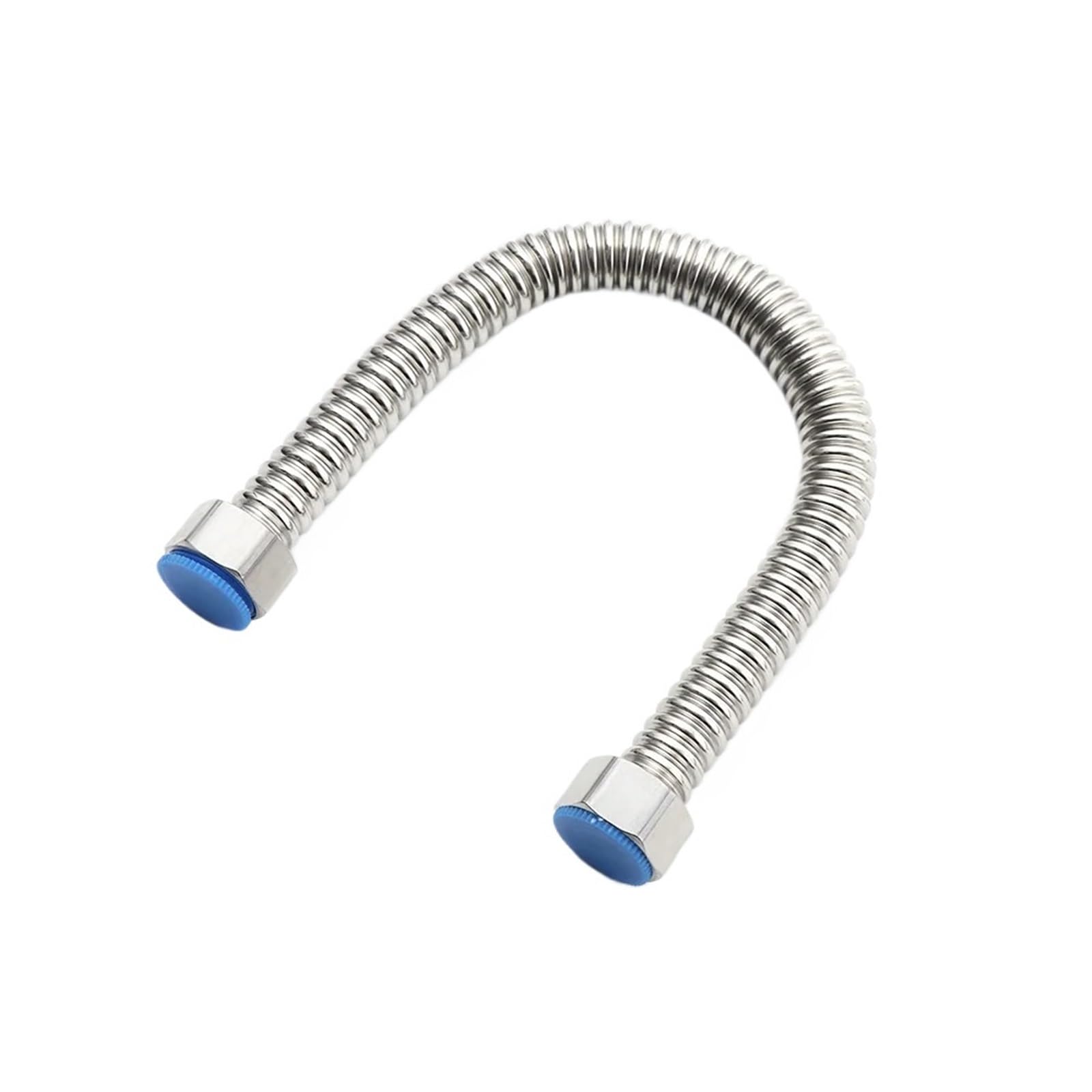 Luoaxinn One Color Stainless Steel Corrugated Pipe 2Pcs G1/2" Metal Stainless Steel Home Extendable Corrugated Pipe Hose Tube Water Heater Connector Plumbing(10Cm)