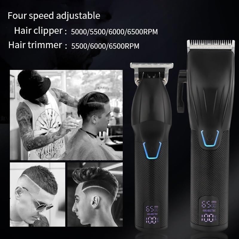 Pro Hair Clipper, Professional Hair Clipper Haircuter Men's Barber Beard Trimmer Rechargeable Hair Cutting Machine Hair Trimmer for Men Shaver