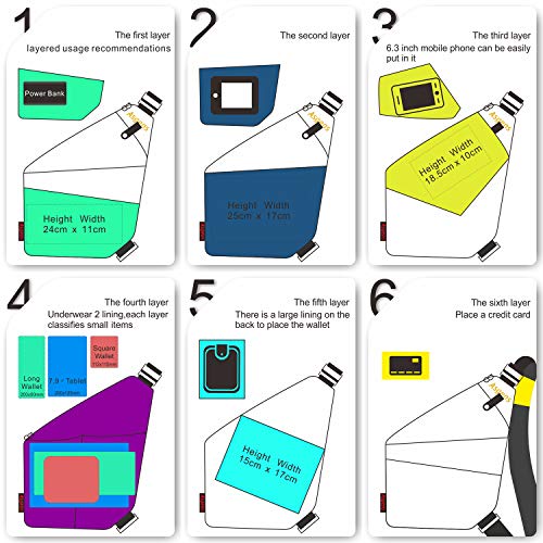 Asgens Crossbody Sport Borsttas Praktisch Multifunctioneel Anti-diefstal Beveiliging Sling Bag Waterdichte Koerierstas Vrije tijd Draagbaar voor Kinderen & Volwassenen Outdoor - Image 4