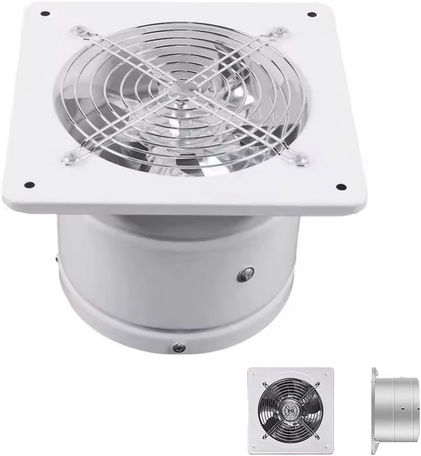 6 inches, Low Decibel Powerful Ventilation Fan 6-7 Inch Small High Air Flow Home Kitchen Exhaust Fan Can Quickly Remove Oil Fumes and Odors 40W-50W