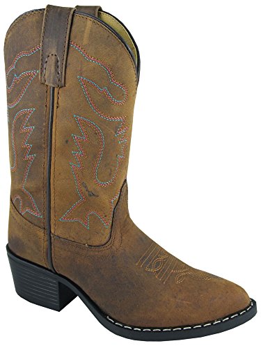 Botas cowboy para niños con cuero Dakota marrón resistente de Smoky