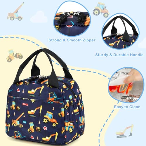 Image of CAMTOP Boys Lunch Box Kids Insulated Lunch Bag Kids Cute Lunchbox for Boys Loncheras Para Ninos