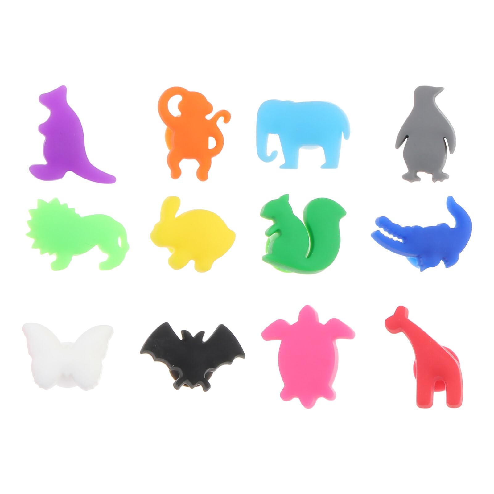 SHERCHPRY Silicone Wine Glass Markers Animal Charms Non-slip Drink Markers for Occasions Random