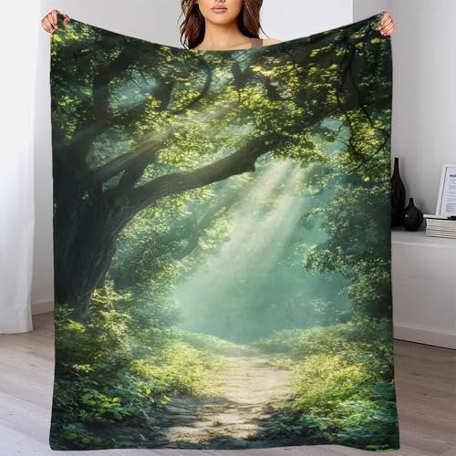 Couverture douillette paysage 3D chaude et douce en micro-flanelle - 6