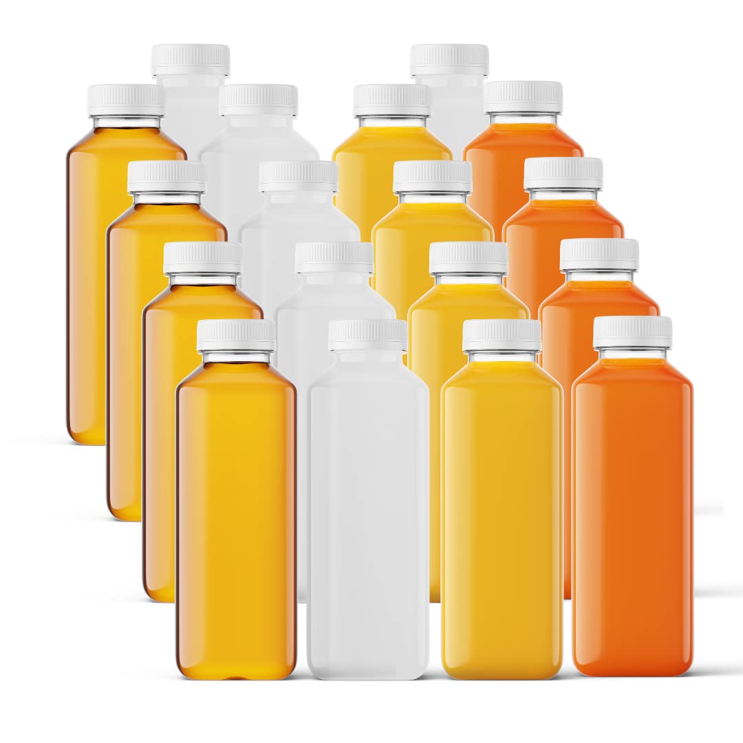 Smart Solutions 16oz 18pk Empty Juice Bottles with Tamper Evident Caps