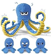 Interactive Dog Toys, 4 Pcs Hide and Seek Squeaky Dog toys To Keep Them Busy, Crinkle Plush Dog P...