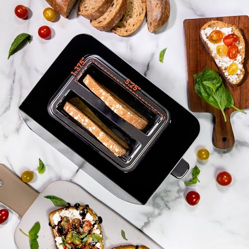 Image of Inspirex Two Slice Touchscreen Lever Toaster, Black