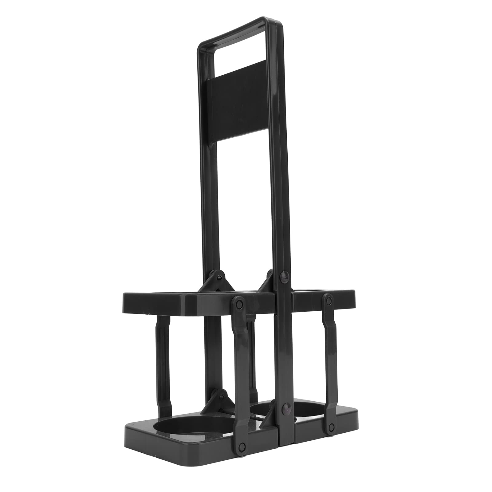 Portabebidas Plegable De 2 Paquetes, Portabebidas Reutilizable Portátil con Mango Grueso Portavasos De Plástico para Bebidas para Entrega(Negro)