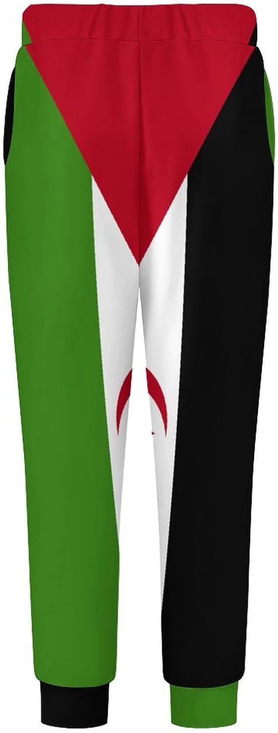 Tuvalu Flag Mens Sweatpants Funny Casual Track Pants with Elastic Cute