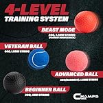 Champs MMA Boxing Reflex Ball Set with Punch Counter App | 4 Balls with Varying Weights, Headband & 4 Spare Strings to Improve Speed, Hand Eye Coordination Training | Boxing Equipment, MMA Gear Gift - Image 3